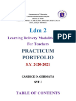 Practicum Portfolio: Learning Delivery Modalities Course For Teachers