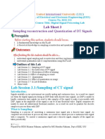 Lab Sheet 3: Sampling Reconstruction and Quantization of DT Signals