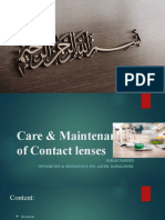 Care & Maintenance of Contact Lense