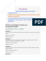 Analyze The Forms and Functions of Social Organizations