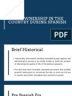 LAND Ownership in The Country During Spanish