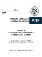 Actividad 4 Plan de Seguridad e Higiene en Una Empresa