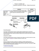 Fault Code 433 Intake Manifold Pressure Sensor Circuit - Data Incorrect