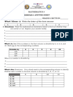 Mathematics 5 Module 3 & 4 Answer Sheet