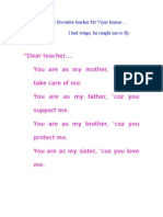 Dear Teacher