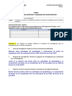 Modelo. Borrador de Hipótesis y Esquema de Investigación