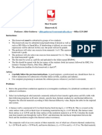 Heat Transfer Homework #2 Professor: Albio Gutiérrez - Office E33-2005 Instructions