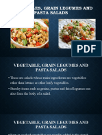 Vegetables, Grain Legumes and Pasta Salads