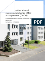 Communication Manual Automatic Exchange of Tax Arrangements (DAC 6)