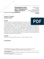 Understanding Compassion From Practicing Managers' Perspective: Vicious and Virtuous Forces in Business Organizations