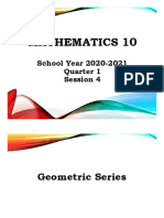 Mathematics 10: School Year 2020-2021 Quarter 1 Session 4