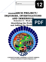 Applied 12 Research Project Inquiries Investigations and Immersion SemII CLAS2 Identifying The Problem and Asking The Question v5 Carissa Calalin