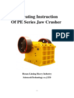 Nieuw Operation Manual of PE Jaw Crusher - Liming Heavy Industry