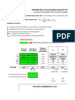 Quantification of Uncertainty Using The Kragten Spreadsheet Approach