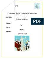 3.3 Suspensión, Rescisión y Terminación de Las Relaciones Individuales de Trabajo PDF