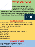 Subject Verb Agreement