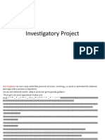 Investigatory Project