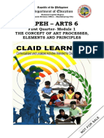 Mapeh - Arts 6: First Quarter-Module 1 The Concept of Art Processes, Elements and Principles