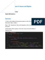 Lab Session 4: Classes and Objects: Student Name: Maryam Raza Depart: BSCS Section A