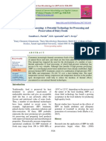 High Pressure Processing A Potential Technology For Processing and Preservation Diary Food