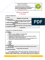 Guagua Elementary School: Minutes of The Meeting S.Y.2021-2022