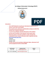 Punjab University College of Information Technology (PUCIT) : Database Systems Lab 4