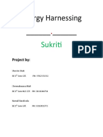 Energy Harnessing - : Sukriti