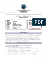 Bsig 6020 - Course Profile English Syntax: Universitas Negeri Malang Fakultas Sastra Jurusan Sastra Inggris