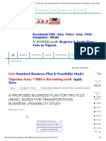 A Proposed Business Plan For Tricycle (Keke), Buses For Transportation Business - Feasibility Study - Martins Library