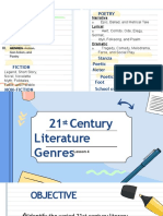 Second Quarter Lesson 1 21st Century Literary Genre