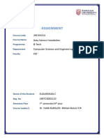 18ETCS002122 Assignment (Data Science)