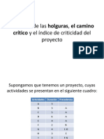 Calculo de Las Holguras Camino Critico 54