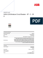 S203-C25 Miniature Circuit Breaker - 3P - C - 25 A: Product-Details