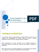 Procedimiento de La Prueba de Hipótesis