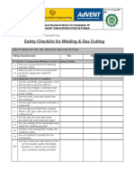 Gas Cutting & Welding Checklist