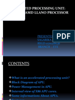 Accelerated Processing Unit: The First Amd Llano Processor: Presented By: Sagarika Sahoo REGD-0701218036 Branch - Ete