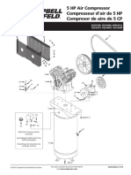 5 HP Air Compressor Compresseur D'air de 5 HP Compresor de Aire de 5 CP