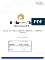 IBS (In Building Solution) Installation Acceptance Checklist: Sap Id Site Name Circle