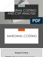 Marginal Costing and CVP Analysis: Group 4