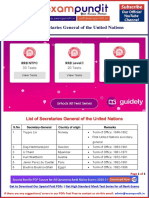 List of Secretary Generals of Un PDF Download