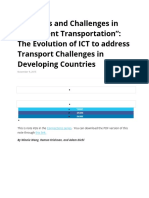 Advances and Challenges in Intelligent Transportation