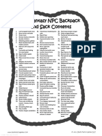 D-Percent - 100 Fantasy NPC Backpack and Sack Contents - Updated11222011