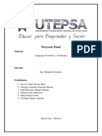 Informe Lenguajes Formales y Automatas