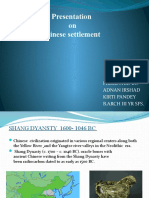 Presentation On Chinese Settlement: Presented By: Adnan Irshad Kirti Pandey B.Arch Iii Yr Sfs