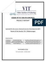 Project Report: Usage of Fly Ash in Concrete