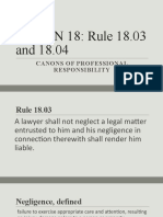 Rule 18.03 and 18.04 of CPR Ethics