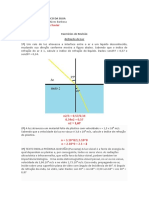 Revisão - Refração e Reflexão