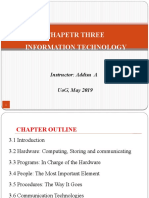 Chapetr Three Information Technology: Instructor: Addisu A Uog, May 2019