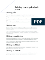 Tipos de Holding e Suas Principais Características