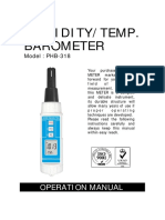 Humidity/Temp. Barometer: Operation Manual